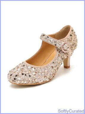 Women's Kitten Heel Mary Jane Pumps Round Toe Ankle Strap Low Heel Office Shoes